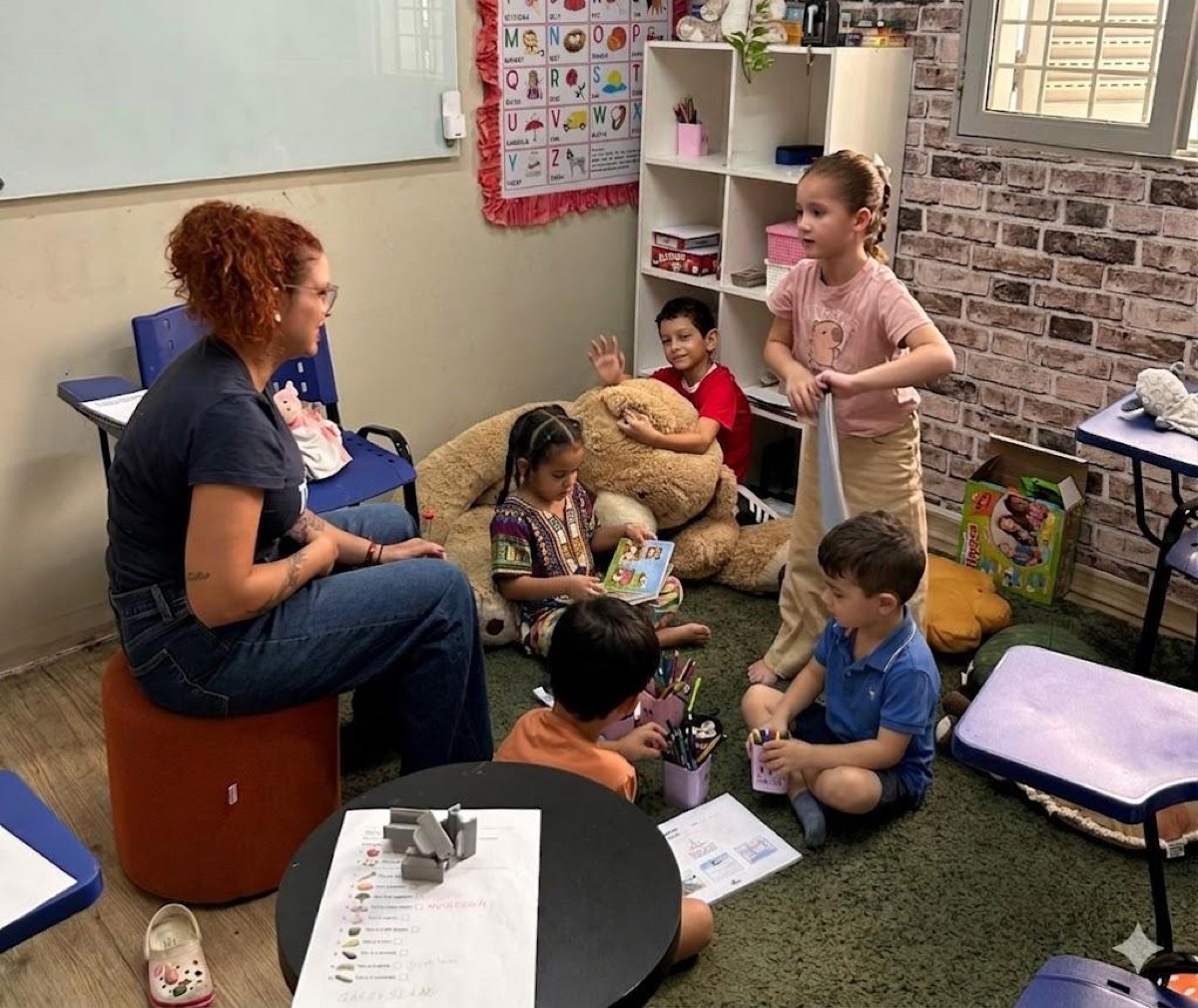 Aula de inglês para crianças